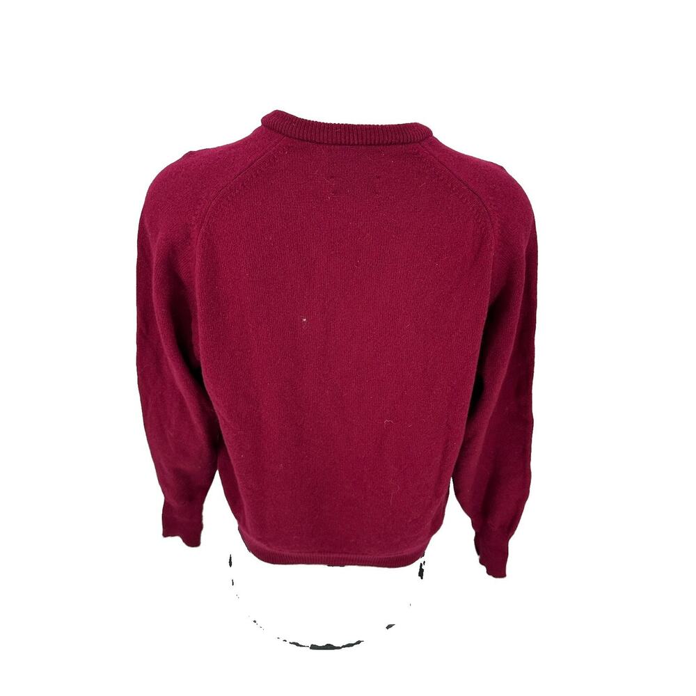 Pendleton Men Large Vintage Woolen Mills Virgin Wool Knit Sweater V-neck V13 - Picture 3 of 9